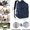 Leakproof Dual Compartment Thermal Cooler Backpack, 12 Hours Cold Retention Insulated Lunch Backpack for Beach, Camping, Office Picnic