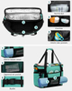 2-in-1 Dual Layer Insulated Cooler Tote Bag, Water Resistant Large Capacity Thermal Beach Bag for Picnic, Travel, Grocery Shopping
