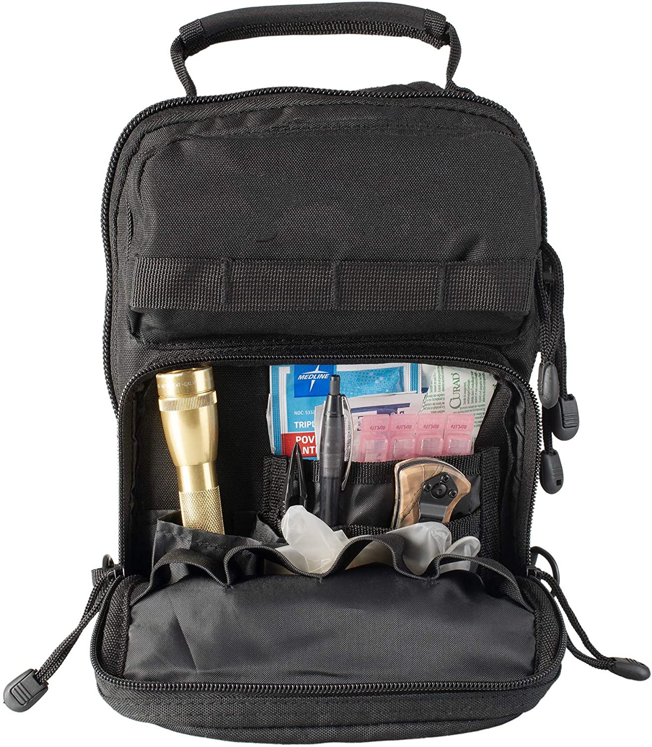Tactical Sling Backpack with Concealed Carry Holster, 12 Inch MOLLE Chest Crossbody Bag with Free American Flag Patch for Shooting, Hunting, Daily EDC & Outdoor Travel