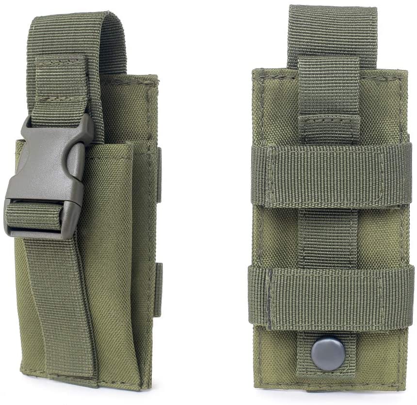 Tactical Single Mag Pouch, Universal MOLLE Magazine Holder with Quick Release Buckle, Durable Nylon Pistol Rifle Mag Carrier for Shooting, Hunting, Tactical Gear