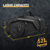 52L Large Tactical Duffle Bag, Heavy Duty MOLLE Travel Duffel Backpack Convertible, Water Resistant Gear Luggage Bag for Shooting, Hunting, Camping, Gym & Outdoor Travel