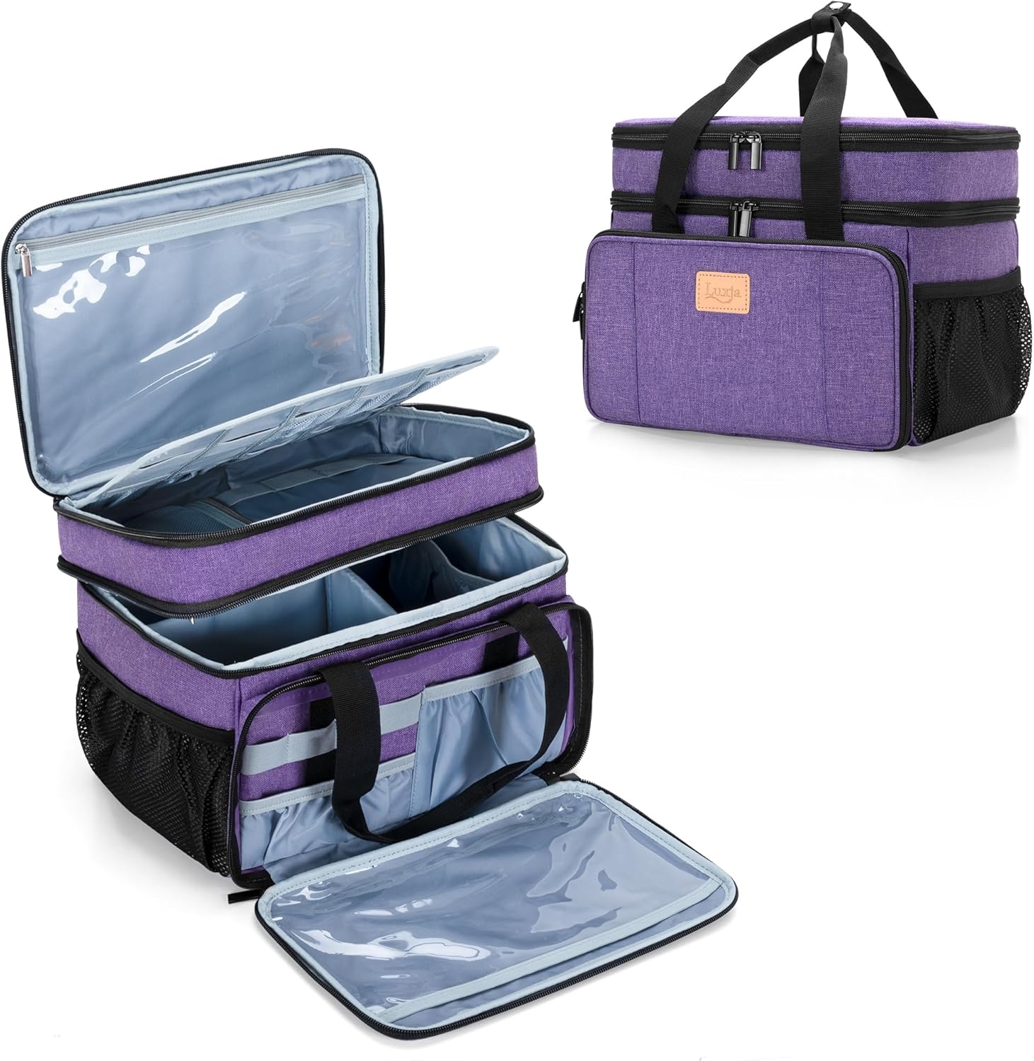 Large Double Layer Medicine Storage Bag, Portable Empty Family Pill Organizer with Multi Pockets for Home & Travel Medication Storage