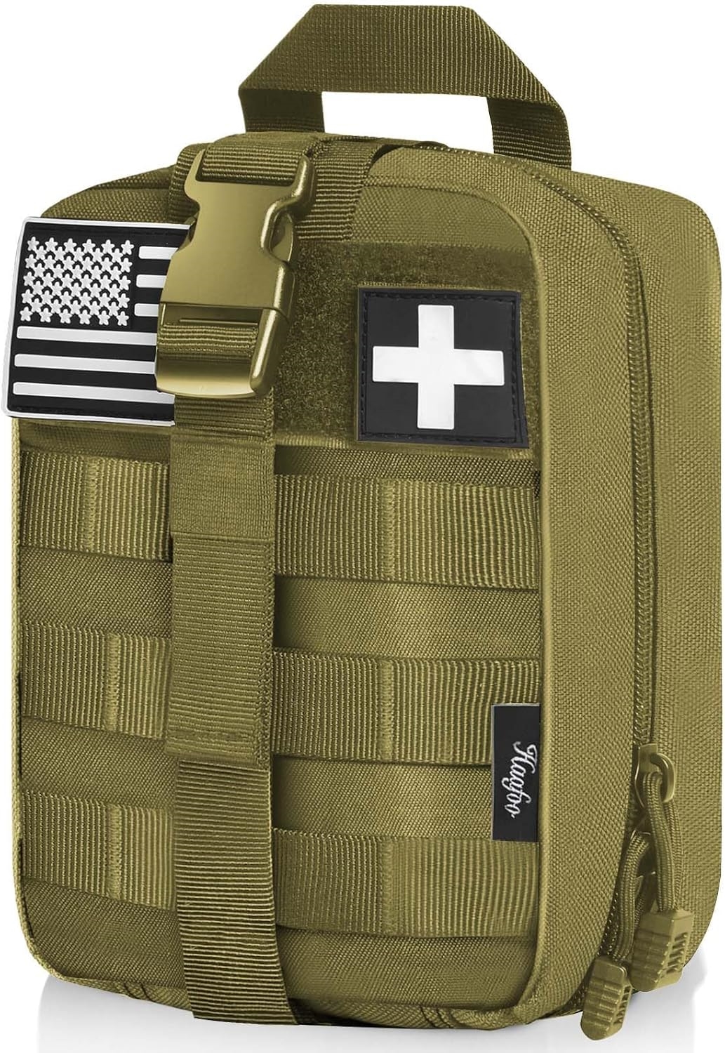 Rip-Away MOLLE Tactical Medical Pouch, Empty EMT First Aid Trauma Kit Bag for Hunting, Hiking & Vehicle Emergency