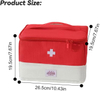 Lockable Family Medication Storage Bag, Large Capacity Empty First Aid Bag with Hand Handle for Household & Travel Use