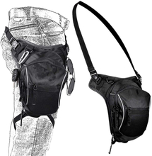 Tactical Thigh Holster Bag, Multi-Purpose Waterproof Leg Pack with Reflective Trim, Detachable Crossbody Strap EDC Waist Drop Leg Pouch for Motorcycle, Cycling, Hiking & Outdoor Sports