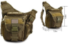 Tactical Sling Messenger Bag, Multi-Pocket MOLLE Crossbody Shoulder Pack, Water Resistant Utility Camera Gear Bag for Outdoor Shooting, Hiking, Fishing & Daily EDC