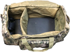 Camouflage Tactical Rolling Duffle Bag, Wheeled Tactical Gear Luggage with Detachable Front Pouch, Large Capacity Travel Storage Bag for Hunting, Shooting, Outdoor Deployment