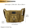 Tactical Messenger Bag, Multi-Pocket MOLLE Crossbody Shoulder Bag with Detachable Accessory Pouch & US Flag Patch