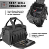 Tactical Range Bag, Multi-Compartment Handgun Shooting Gear Duffle Bag with MOLLE Panel, Padded Firearm Carry Bag with Detachable Shoulder Strap for Shooting Range, Hunting & Tactical Storage