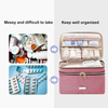 Two-Tier Large Capacity Medicine Carry Bag, Customizable Divider Pill Storage Organizer with Detachable Clear Pouches for Travel & Household
