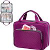 Spacious Clear Interior Medicine Carry Bag, Waterproof Quilted Pill Storage Organizer with Detachable Inner Bag for Travel & Household Medication