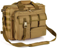 Tactical Laptop Messenger Bag Fits 15.6 Inch Computer, Water Resistant Molle Military Briefcase Multi Storage Pockets for Office Patrol Travel
