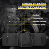 Padded Tactical Rifle Gun Bag, Water Resistant Molle Soft Long Firearm Case with Dual Pistol Pockets for Shooting Range Hunting Transport