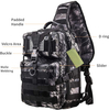 20L Camo Tactical Sling Crossbody Bag, Molle Webbing Single Shoulder Chest Pack with Padded Back for Outdoor Hunting Fishing Daily EDC