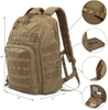 Tactical Backpack Coyote Brown, Water Resistant Molle Military Rucksack with Built-in Admin Pocket & Laptop Compartment for Outdoor Work Travel