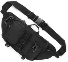 Tactical EDC Sling Crossbody Bag, Bright Orange Interior Molle Chest Pack Adjustable Strap for Fishing Hunting Camping