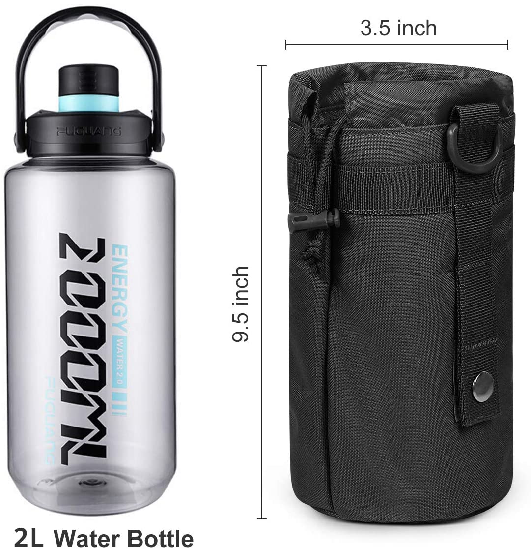 3 Pack Tactical Molle Pouches, Utility Admin Organizer Pouch, Water Bottle Holder, Small Vertical EDC Gear Bag