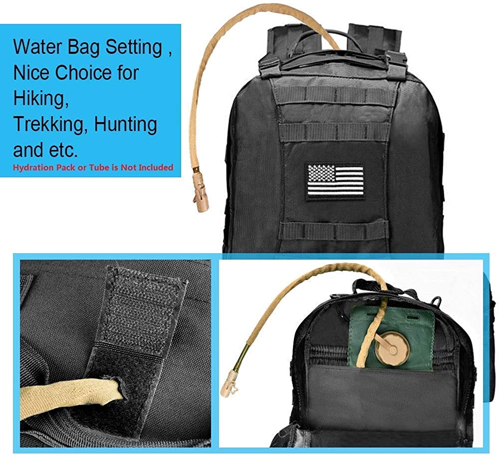 45L Hydration Compatible Tactical Backpack, Water Resistant Molle Military Rucksack for Hiking Hunting Travel