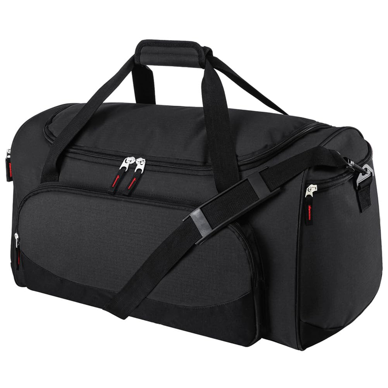 Ripstop Waterproof Gym Duffle Bag, Large Travel Weekender Duffel with Detachable Adjustable Shoulder Strap & Padded Hand Handle