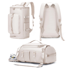 Waterproof Gym Travel Duffle Bag, Sports Overnight Bag with Laptop Pocket, Independent Shoe & Wet Dry Storage Zones