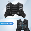 Weight Vest with Reflective Stripe for Workout Strength Training Running Fitness Muscle Building Weight Loss Weightlifting