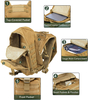 Coyote Brown MOLLE Tactical Backpack, Multi-Pocket Outdoor Rucksack with Detachable Top Pouch, Lightweight Pack for Hiking, Hunting, Camping & Shooting Range