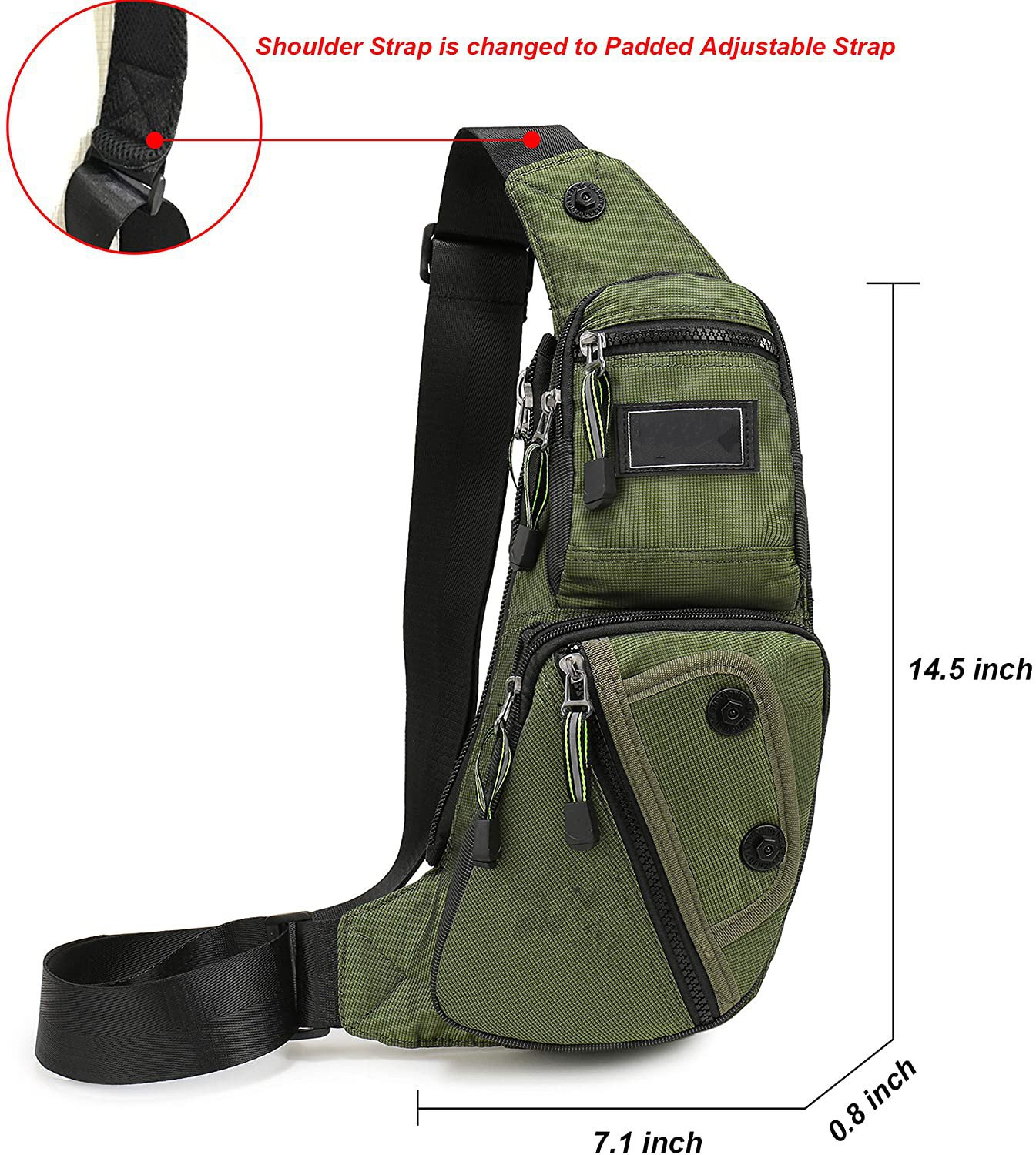 Lightweight Outdoor Sling Chest Bag, Compact Crossbody Shoulder Pack, Multipurpose EDC Sling Bag for Hiking, Cycling, Daily Travel