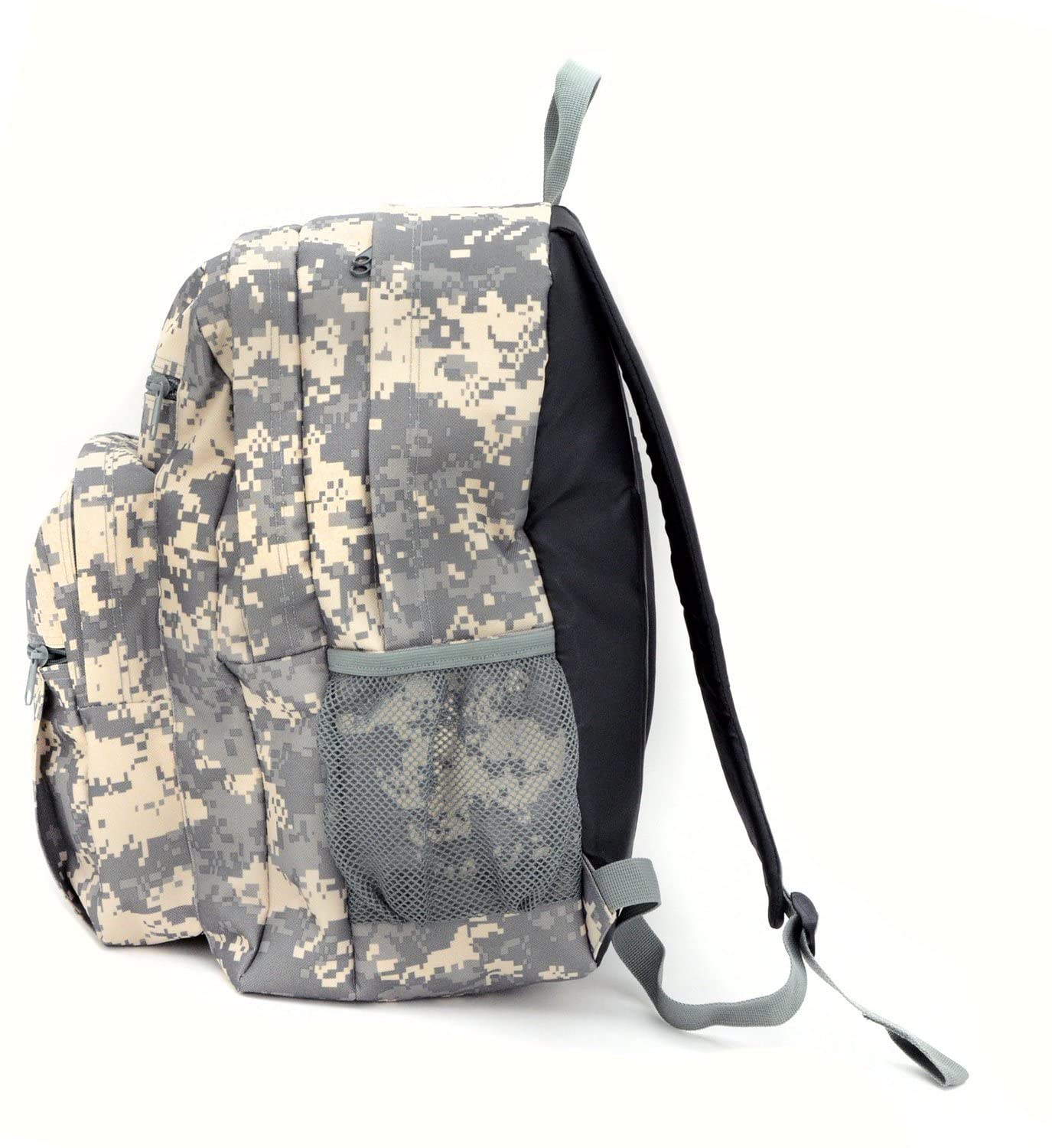 Digital Camo Tactical Daypack, Lightweight Camouflage Backpack with Hook-and-Loop Patch Panel, Multipurpose Casual Backpack for School, Hiking, Travel & Daily EDC