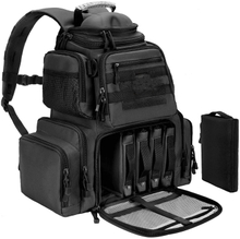 Large Tactical Shooting Backpack with Detachable Pistol Case, Multi-Compartment Gun Range Backpack, Heavy-Duty Firearm Gear Pack for Shooting Range, Hunting & Outdoor Training