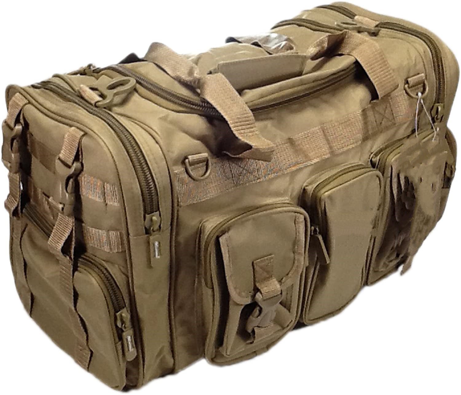 Large Tactical Duffle Range Bag, Multi-Pocket MOLLE Gear Bag, Heavy-Duty Shooting Equipment Carry Bag for Hunting, Shooting & Outdoor Training