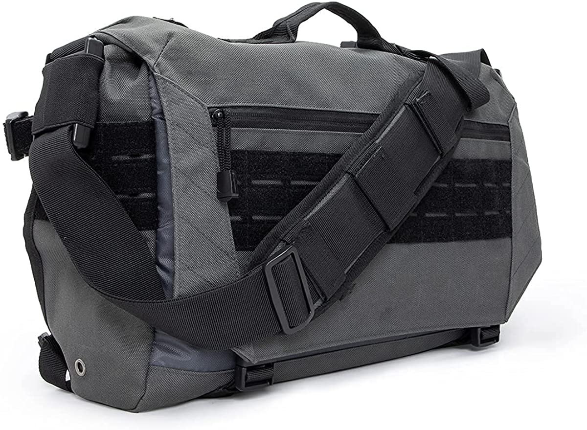 Tactical Laptop Messenger Bag, 16.5 Inch Water Resistant Crossbody Shoulder Bag with MOLLE Panel, Multi-Pocket EDC Work Satchel Bag for Office Travel Outdoor