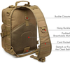 Tactical Sling Bag Crossbody Chest Pack, MOLLE Shoulder Sling Backpack Fits 9.7-inch iPad for EDC Shooting Hiking Fishing Cycling