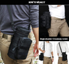 600D Nylon Tactical Water Bottle Pouch, MOLLE Water Bottle Carrier with Detachable Shoulder Strap & Side Storage Pocket for Outdoor Hiking Camping