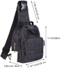 Compact Tactical Sling Bag for Men, Lightweight MOLLE Crossbody Chest Backpack, Water Resistant EDC Shoulder Bag with D-Rings for Shooting Hiking Fishing Camping Daily Carry