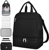 Insulated Medication Cooling Bag, Portable Dual Layer Insulin Cooler Travel Case with 10 Reusable Ice Packs & Removable Shoulder Strap