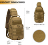 Mini Tactical Sling Chest Pack, Lightweight Single Shoulder Crossbody Bag with MOLLE Webbing