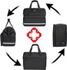 Reflective Large Medical Nurse Bag, Multi-Compartment Empty EMT First Aid Organizer for Home Visits & Clinical Use