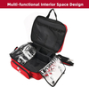 Reflective Large EMT First Aid Responder Bag, Multi-Pocket Empty Medical Organizer for Paramedics, Home Visits & Clinic Use