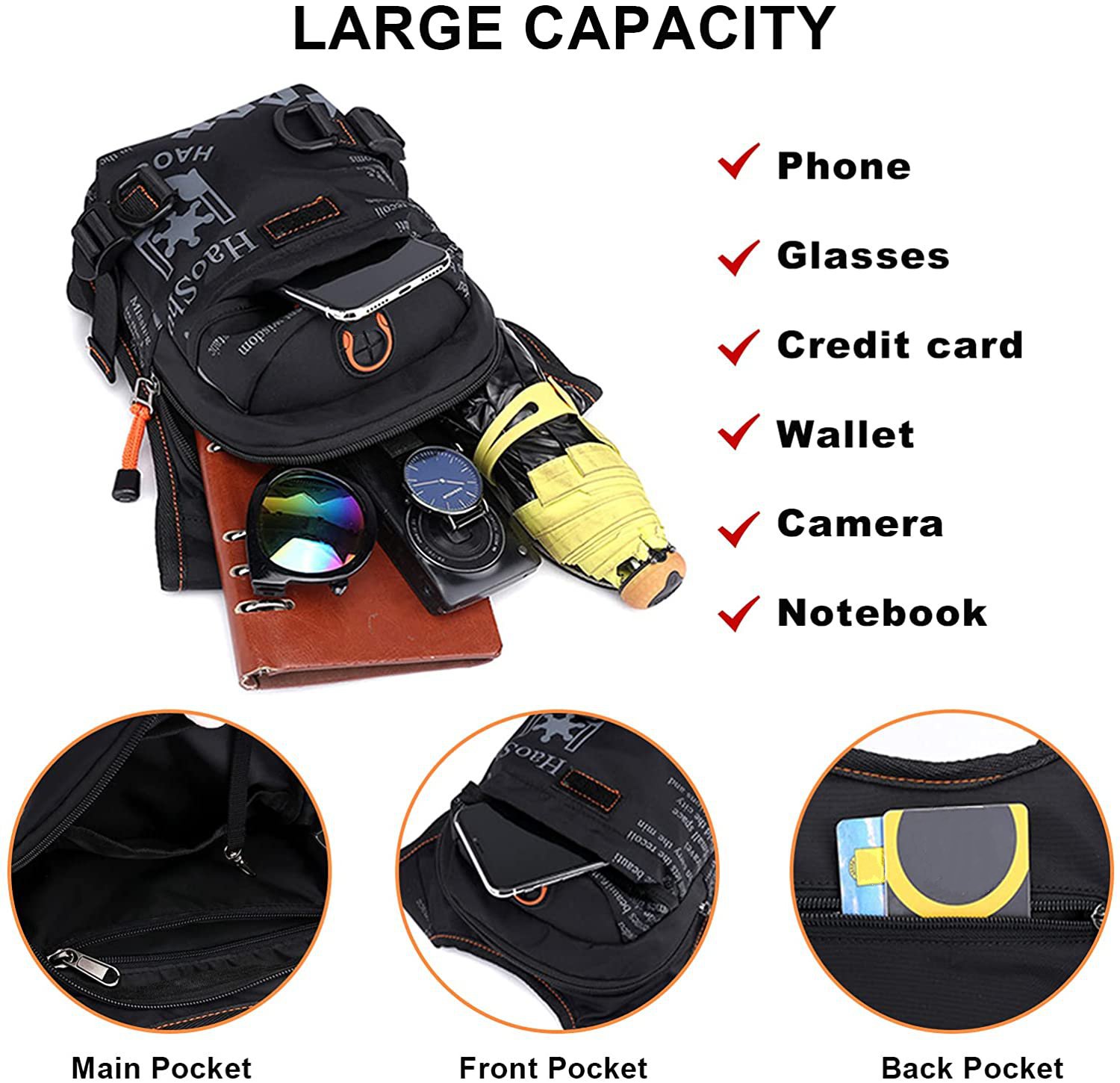 Multi-Purpose Tactical Thigh Bag, Adjustable Drop Leg Hip Pack, Lightweight Crossbody Waist Pack for Outdoor Hiking, Cycling, Motorcycle, Camping & Daily EDC