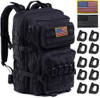 40L Military Tactical Backpack, Large MOLLE Rucksack with Bonus Patches & D-Rings, Water Resistant Daypack for Hiking, Camping, Hunting, Tactical Training & Outdoor Survival