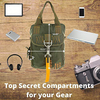 Military Style Tactical Flight Bag, Multi-Purpose Pilot Tote Handbag, Vintage Nylon Shoulder Laptop Bag for Daily Commute, Travel, Outdoor & EDC Gear Storage