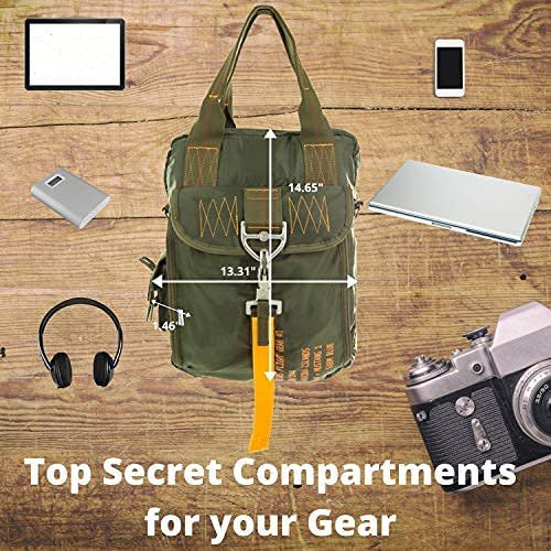 Military Style Tactical Flight Bag, Multi-Purpose Pilot Tote Handbag, Vintage Nylon Shoulder Laptop Bag for Daily Commute, Travel, Outdoor & EDC Gear Storage