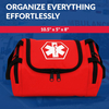 Compact Water Resistant First Responder Medical Bag, Multi Pocket Quick Access Empty EMT Trauma Organizer for Emergency Use