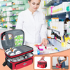Double Layer Medicine Storage Bag, Large Empty Family First Aid Kit Organizer with Detachable Small Pouch for Travel & Household Use
