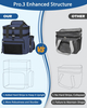 Dual Compartment Dry Wet Separation Insulated Cooler Bag, Seamless Hot Press 100% Leakproof Thermal Lunch Bag with Multi Pockets for Daily Work & Outdoor Picnic