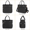 Quilted Multi-Pocket Insulated Lunch Bag, Waterproof Large Capacity Thermal Tote with Detachable Adjustable Shoulder Strap for Office & Daily Picnic