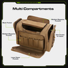 Tactical Shooting Range Bag, Multi-Size Gun Duffle Bag with Detachable Handgun Pouches, MOLLE Shooting Gear Storage Bag for Range Training, Hunting & Outdoor Transport
