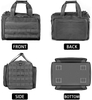 Tactical Range Bag, Multi-Compartment Handgun Shooting Gear Duffle Bag with MOLLE Panel, Padded Firearm Carry Bag with Detachable Shoulder Strap for Shooting Range, Hunting & Tactical Storage