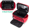 Spacious Portable Empty First Aid Kit Bag, Reflective Medical Carry Organizer with Multiple Side & Back Pockets for Household & Outdoor Use