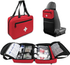 Small Portable Empty First Aid Kit Bag, Reflective Red Medical Organizer Bag for Car, Home and Outdoor Camping
